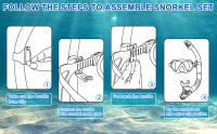 Máscara De Buceo Y Snorkel Profesional Con Vidrio Templado Kit De Snorkel Para Natación Y Entrenamiento Para Adultos Y Jóvenes - details 5