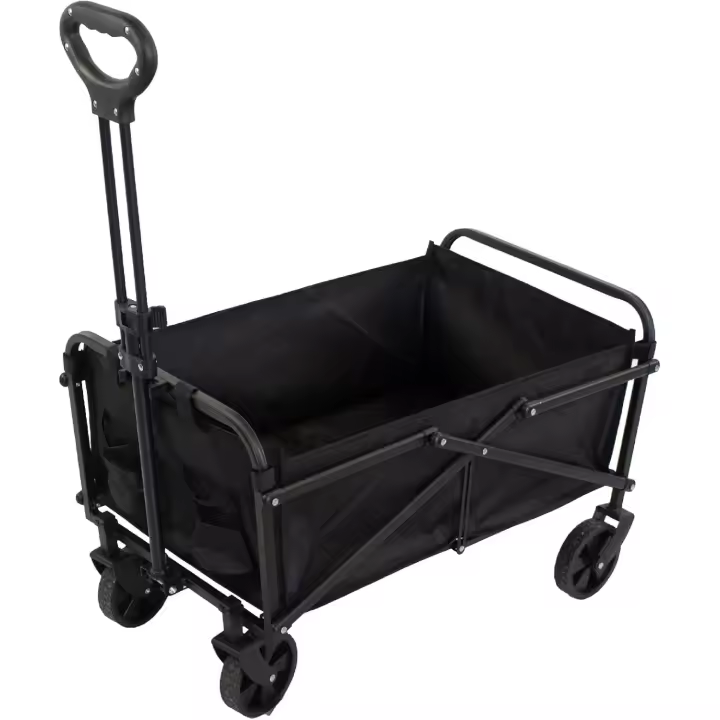 Carro Plegable Playa con Ruedas - Carrito Plegable con 4 Ruedas - Ligero y Resistente, Soporta hasta 50 kg - Ideal para Playa, Camping y Jardín - Diseño Compacto y Fácil de Transportar - 1