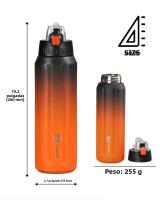 FEIJIAN Termo Deportivo De Doble Capa 600ml Acero Inoxidable 18/10 Chorro Directo a Prueba De Fugas Tumbler Aislado Personalizable - details 12