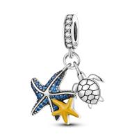 Encantos 925 De Ojos Malos Azules Plata Sol Estrella Cerdo Dinosaurio Flor Para Joyería DIY De Aniversario Para Mujeres - details 9
