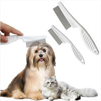 Peine Para Mascotas Eliminación De Pulgas Cepillo De Pelo Para Gatos Y Perros Herramientas De Aseo Accesorios Para Mascotas Material Acero Inoxidable Y Plástico - details 1
