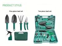 Juego De Herramientas De Jardín Con Estuche Portátil Incluye Shovel Rake Fork Weeder Trimmer Regalo Para Jardinería 5/10 PCS - details 1
