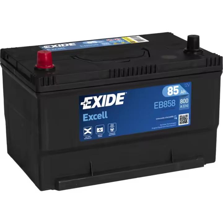 Batería de coche Exide EB858 Excell. 12V - 85Ah/800A (EN) (306x192x192mm) - 1