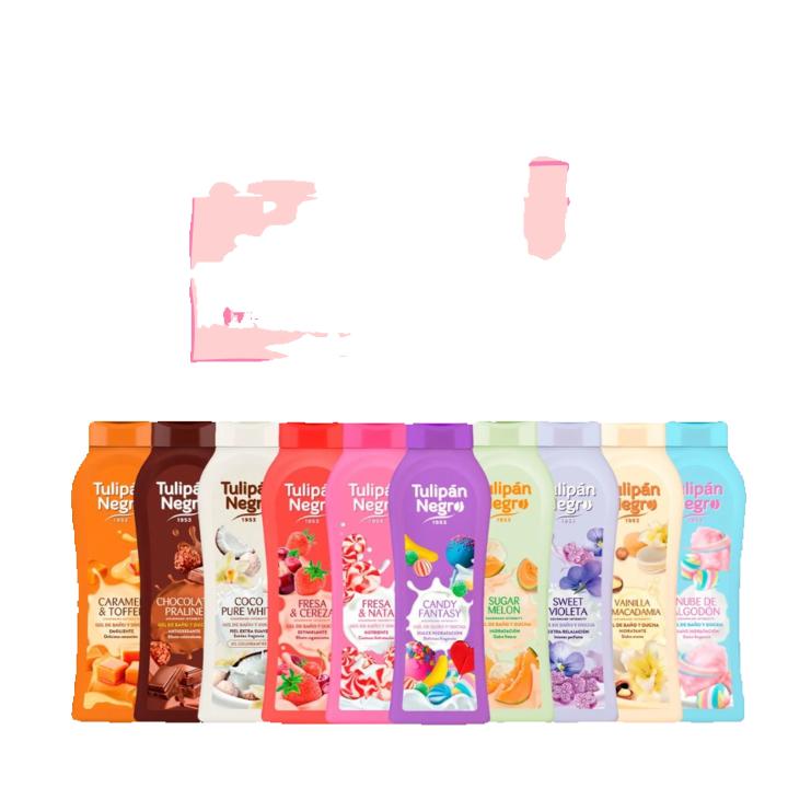 Tulipán Negro - GEL DE BAÑO , DUCHA, AROMA DULCE , HIDRATANTE , ELIJE MAS PRODUCTOS DE TULIPAN NEGRO Y CREA TU PACK ,Cruelty Free,IDEAL PARA REGALO