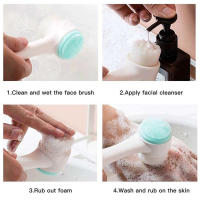 Cepillo Facial De Silicona 3D Bilateral Masajeador Manual Cerda Suave Para Limpieza Facial Tamaño Único Material Plástico - details 7