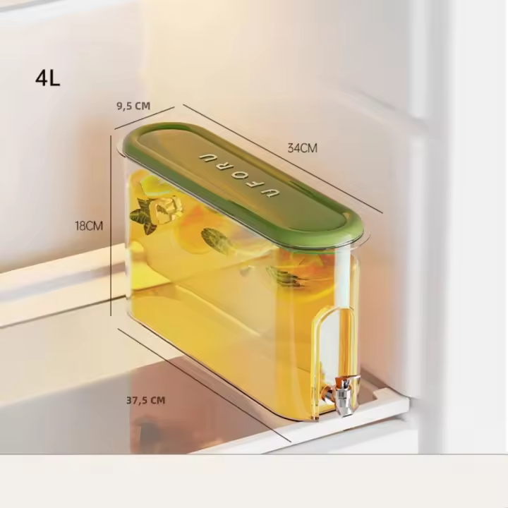 4L gran capacidad hervidor de agua fría refrigerador con grifo fruta té frío cerveza hervidor de agua de plástico transparente hervidor de agua - 1