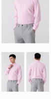 Camisa Larga De Manga Para Hombre Color Sólido Antiarrugas Negocios Casuales Social Slim Fit Antigüice Para Caballeros - details 12