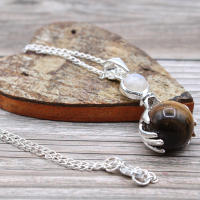 VivaEsencia – Colgante Ojo de Tigre con Baño de Plata | Protección Energética y Confianza | Amuleto para la Fuerza Interior y la Valentía | Joya Espiritual Hecha a Mano Ideal para Rituales, Meditación y Regalo de Bienestar Personal - details 3