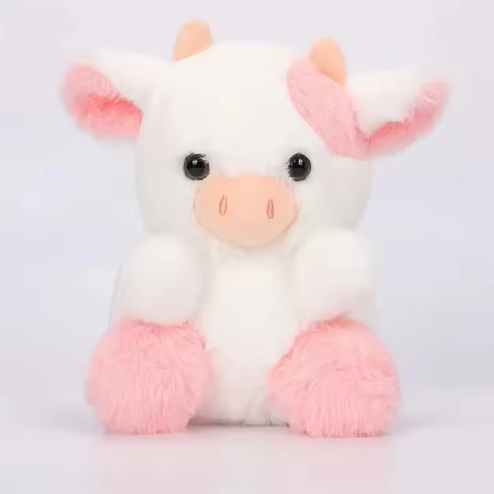 Muñeco De Peluche De 20cm En Forma De Vaca Con Fresa Colorido Juguete De Lacteos Regalo Perfecto Para Cumpleaños Y Navidad Para Niños Decoración De Habitación - 1