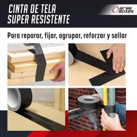 AREABOXES Cinta Americana Reforzada 50m – Extrafuerte, Impermeable, Multiusos, 50mm de Ancho (NEGRO) - details 3