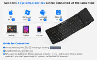 Teclado Bluetooth Plegable Con Touchpad Portátil De Tamaño Completo Soporta Conexión Multi-dispositivo Para Viajes - details 7