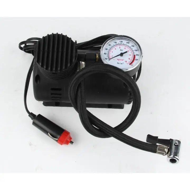 PREMOTO-Compresor analogico-compresor de aire-diferentes boquillas incluidas(neumaticos, rueda bici, balones) -L84-647 - 1