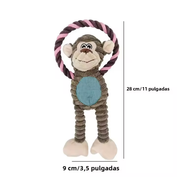 Juguete De Perro Divertido En Forma De Mono Corduroy Masticable Con Silbato Peluche Para Perros Y Puppies Entrenamiento De Mascotas Accesorios Elefante - 1