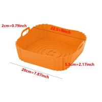 Almohadilla De Silicona Para Airfryer 22cm Accesorios Reutilizables Para Horno Y Fritura Eco-amigable Bandeja De Hornear Para Pizza Y Pollo Frito - details 4