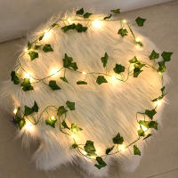 Luces De Ivy Artificial De Hojas Verdes Y Flores 2M-10M Para Decoración De Bodas Fiesta Navidad Hogar Pared  Cadena De Luz Faeirina - details 4