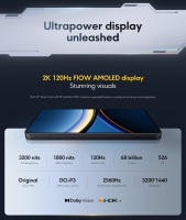 POCO F7 Pro 5G NFC versión Global teléfono móvil con cargador de la UE todo nuevo mundo Primiere , Flagship Snapdragon®8 Gen 3, huge 6000 mAh (typ) battery, 120 Hz AMOLED Flow 2K screen - details 10