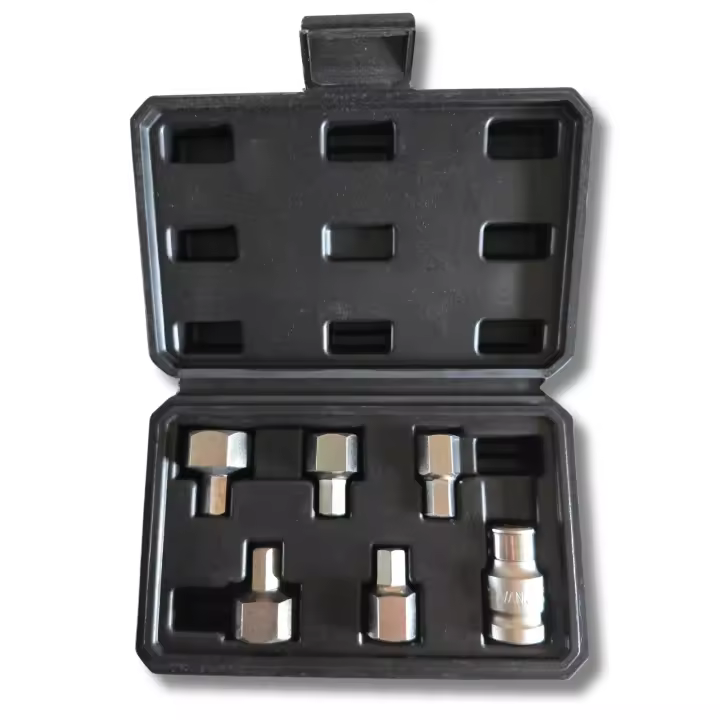 Juego de 6 llaves Allen grandes 1/2" con maletín - Medidas 10, 14, 17, 19, 22, 24mm - 1