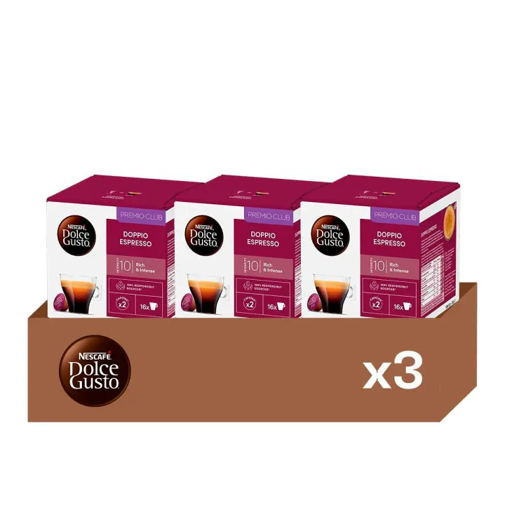 Espresso Doppio - Pack 3 Cajas de Café (48 uds)  Sabor Oscuro y Frutal, Espresso Doble de Gran Calidad - 1