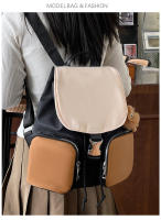 Mochila pequeña y sencilla de ocio para mujer, estilo nuevo de verano, mochila de color contrastante a la moda para estudiantes universitarios, bolso de viaje de ocio. - details 8