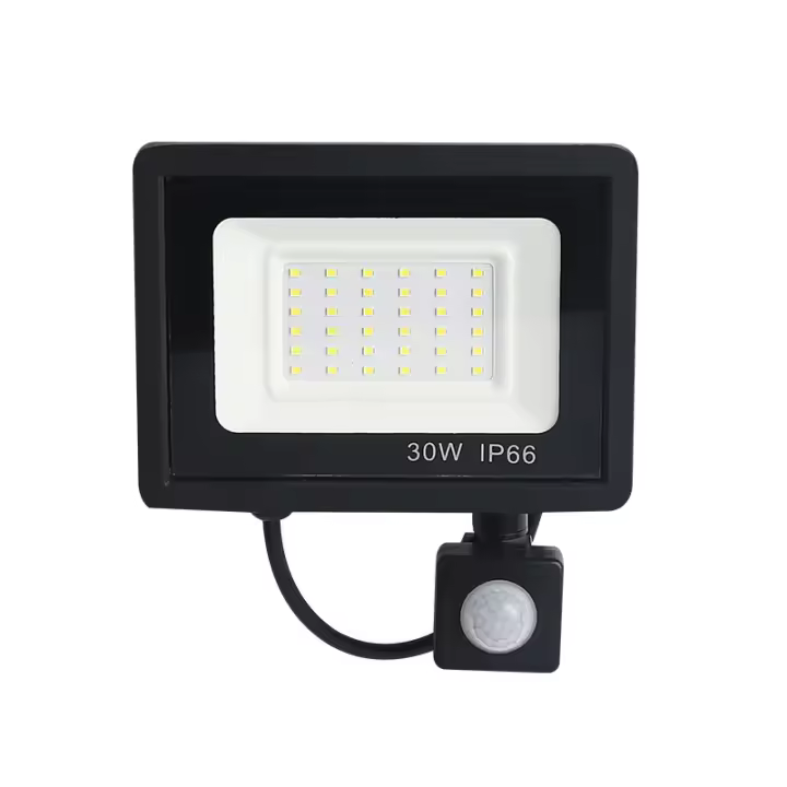 Proyector LED de inducción del cuerpo humano Luz de inundación del patio exterior del pasillo de inducción infrarroja (conexión de corriente constante, sin enchufe) (30W) - 1