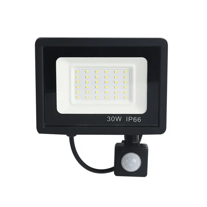 Proyector LED de inducción del cuerpo humano Luz de inundación del patio exterior del pasillo de inducción infrarroja (conexión de corriente constante, sin enchufe) (30W) - 1
