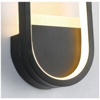 Aplique de pared interior moderno HECHO DE Hierro y silicona fácil, 16W 900LM 220V, para Salón/dormitorio/pasillo/Balcón-Aplique LED Negro - details 2
