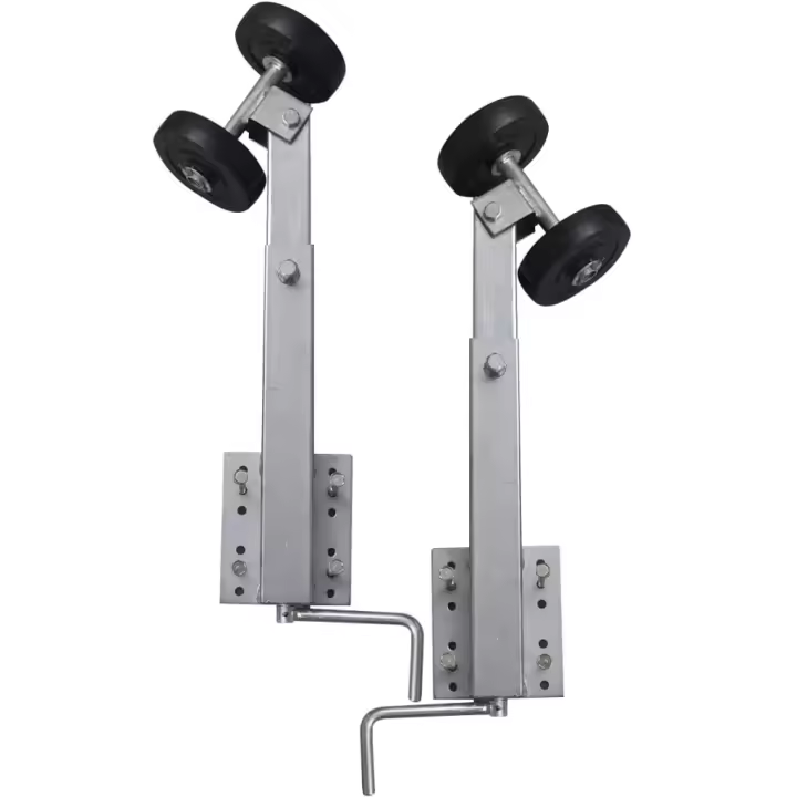 vidaXL Set de 2 soportes de doble rueda de remolque de barco 59-84 cm - 1