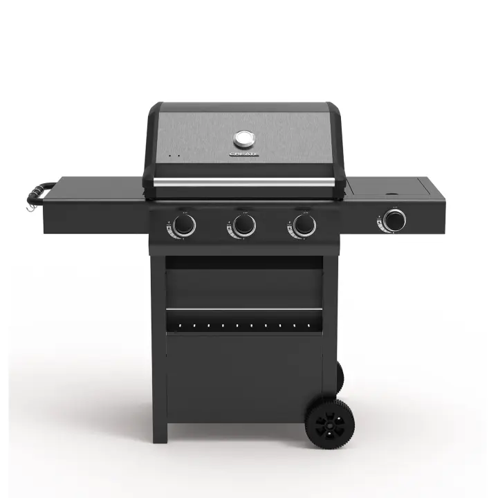CREATE - Barbacoa de gas con quemador lateral y mesa auxiliar - BBQ GAS BURNER PRO - 1