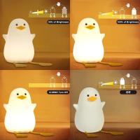 Lámpara De Noche En Forma De Pato Con Luz LED Táctil Recargable Y Dimmer Para Dormitorios Lámpara De Mesa Con Luz Suave Para Ambientes - details 2