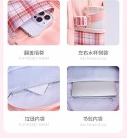 Mochila Escolar Para Niñas Con Diseño Ergonómico Y Antideslizante Capacidad Grande Ligera Impermeable Mochila Chequera Para Estudiantes De Primaria - details 8