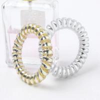10pcs/Set Scrunchies De Cordón De Teléfono Espiral Cinturones Elásticos Para El Cabello Accesorios Para Mujer Color Metálico - details 8