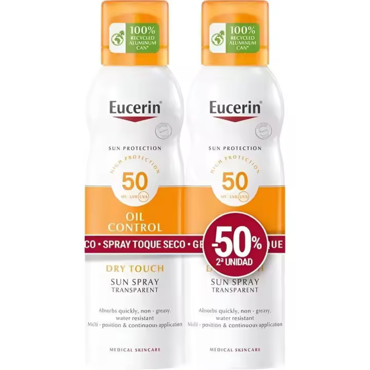 EUCERIN SUN PROTECTION OIL CONTROL SPRAY DUPLO 2 X 200 ML 2ª UND 50 % DTO - 1