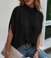 Shein Blusa Mujer Manga Corta Murciélago Lazo Ropa Textil Talla S - details 2