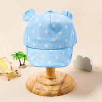 Gorro De Béisbol De Algodón Para Bebés Verano Sombrero De Sol Ajustable Para Niños Y Niñas Con Punto Diseño Lindo Y Protección Para Las Orejas - details 2