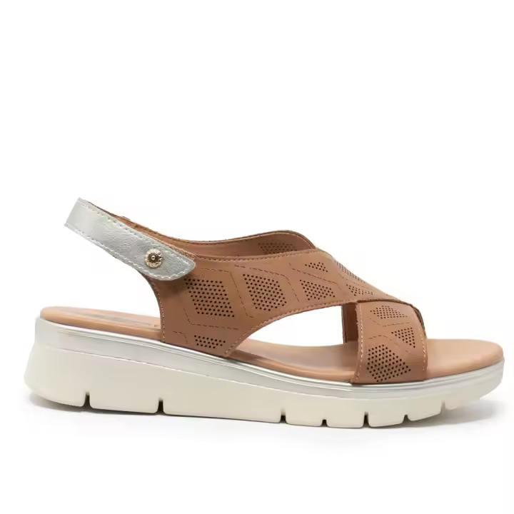 Sandalias planas de Mujer CALZAZUL 700 CUERO SANDALIA CRUZADA CUERO 35469 25V - 1