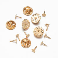 100pcs Base De Broche De Metal Con Abrazadera Mariposa Para DIY Joyería Hecha a Mano Accesorios De Manualidades Clasps Y Ganchos Para Broches - details 4