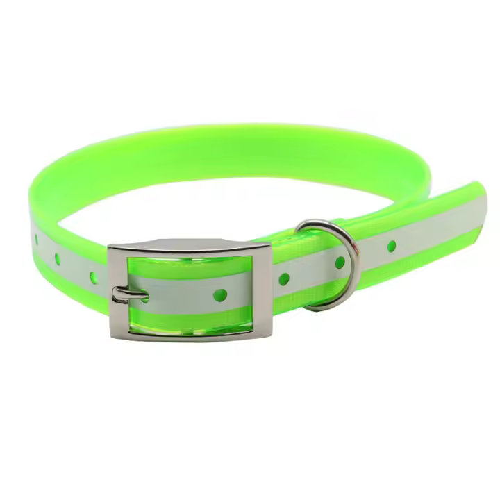 Collar De Perro De Alta Calidad Reflectivo Y Seguro Con Deodorante Impermeable TPU+Nylon Suministros Para Mascotas Collar De Noche Brillante - 1