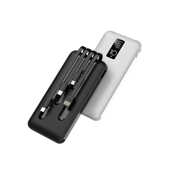 Cargador rápido portátil de la tienda Powerbank 10000mAh de Mediawave con 4 cables incluidos en el USB - 1