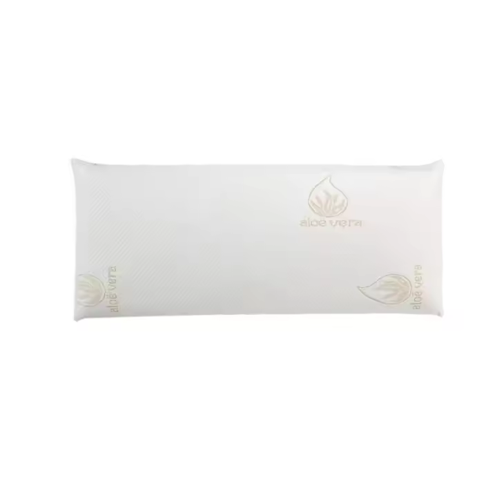 Almohada  viaje viscoelastica maxima transpiracion  2X Almohada de Viaje viscoelástica viajera 45x25 cm Tejido Aloe Vera Anti acaros, Lavable,  viscoelaticos (2X Blanco) - 1