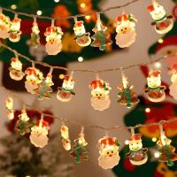 Cadena De Luces Navideñas Alimentada Por Batería Con Santa Claus Y Payaso Garland LED Decoración Navideña Para Fiesta Año Nuevo - details 1