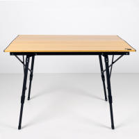 Mesa plegable regulable en altura Aktive para camping estilo Glamping, medidas 90x57x45/70cm. - details 1