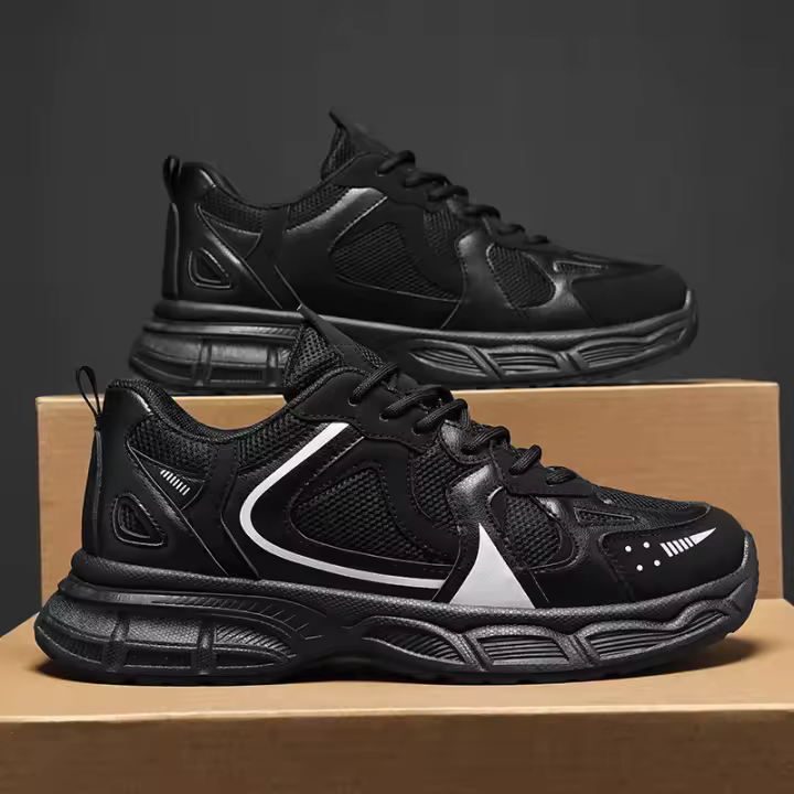 Zapatos De Correr Profesionales Para Hombres Zapatillas De Malla Ligera Y Transpirable Para Deporte Al Aire Libre Tenis Con Cordones - 1
