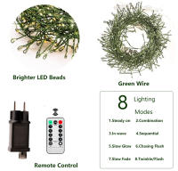 Luces De Navidad LED 1000 LED Cluster Para Decoración De Bodas Y Jardines Exterior E Interior 220V Cable Verde Decoración De Año Nuevo - details 5