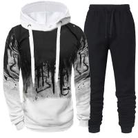 Conjunto Deportivo De Otoño Invierno Para Hombres Camuflaje Con Capucha + Pantalones 2 Piezas Preppy Style Cotton Jogging - details 7