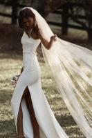 Vela De Novia Larga De Tulle Suave De 3 Metros Con Cepillo Accesorio De Boda Para Mujer Vela De Casamiento Con Borde Corte - details 2