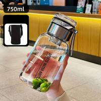 Botella De Agua De Vidrio Con Correa Y Bolsa Portátil Deportiva Resistente Al Desbordamiento Para Viajes Al Aire Libre Adultos - details 2