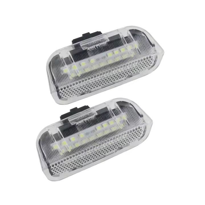 ANGRONG 2X Luz De Pie LED Para Puerta Lateral De VW Touareg Tiguan Golf Passat CC Jetta Instalación Fácil Color Blanco 12V - 1