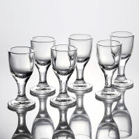 Juego De 6 Copas Para Vino Pequeñas De 10ml Copa De Bebida Transparente Con Pies Para Licores Y Spirituosos Uso Desechable Eco-amigable - details 6