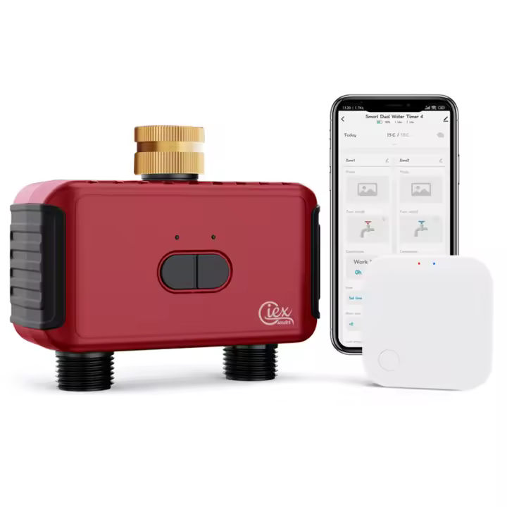 Controlador De Riego Automático WiFi Zigbee Con 2 Zonas Timer Para Jardín Sistema De Rociado Por Goteo Y Válvula Inteligente Smart Life Tuya - 1