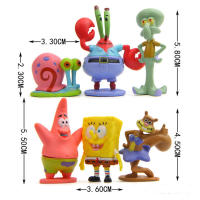 Figuras De Acción SpongeBob Para Niños Juguete De Bob Esponja Cangrejo Jefe Patricio Decoración De Pecera Bandai PVC 3.5-14.5cm - details 8